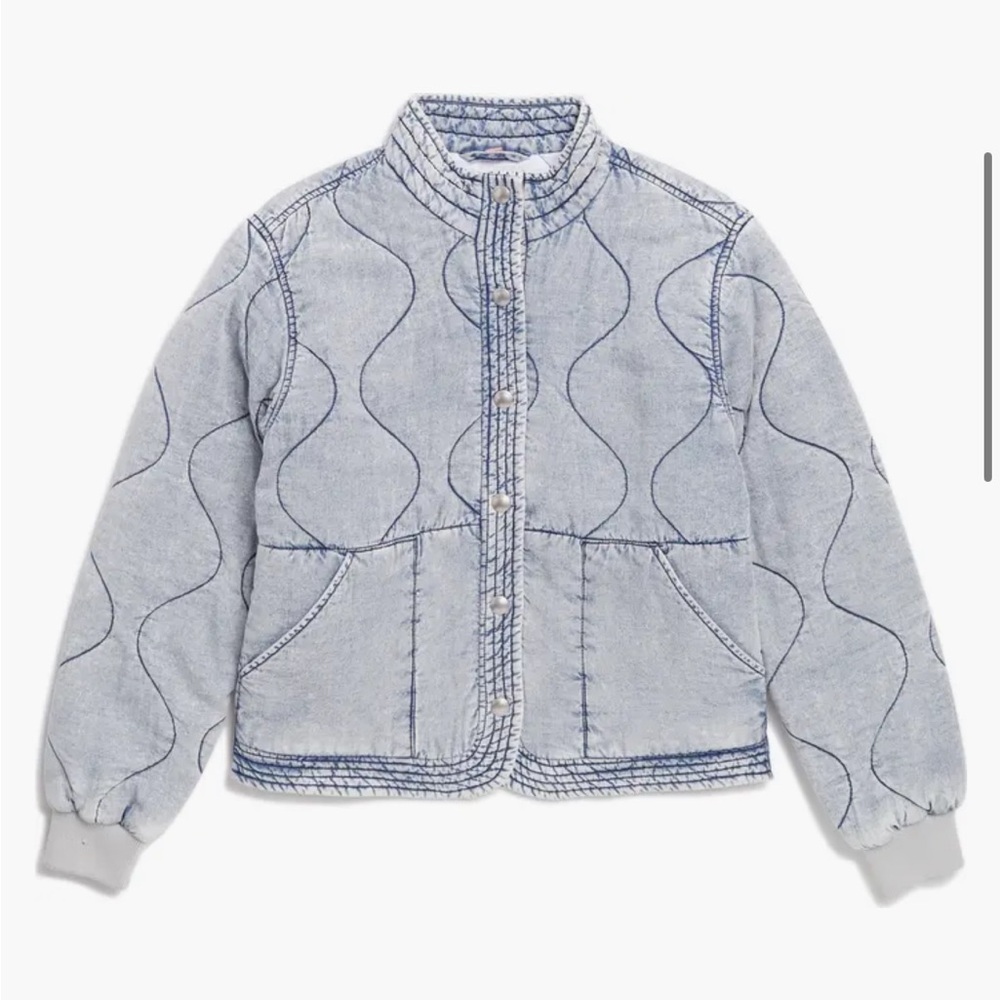Kids Blue Quilted Jacket